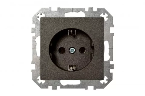 LIREGUS EPSILON anthracite socket with side earth without frame