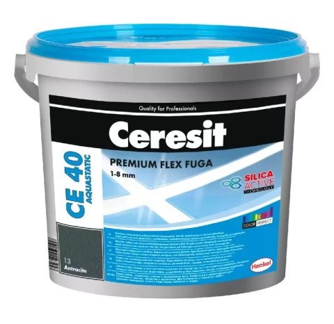 Ceresit CE40 Nr.13 5kg Šuves pildviela Antracite flīžu šuvotājs