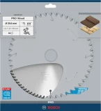 Stacionārā ripzāģa griešanas disks kokam PRO Wood 254x30x2.5mm T80 BOSCH 2608640437