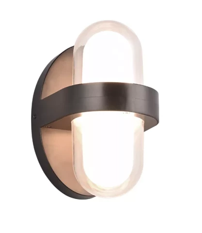 Outdoor wall light TRIO LIMEIRA LED SMD 2x3.5W 2x380lm 3000K IP44 black matte R24256232