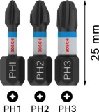 Uzgaļu komplekts PRO Impact PH1/2/3 25mm BOSCH 2608522470