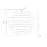 Metāla reste d=125mm cinkota