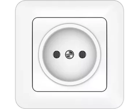 VILMA SL 250 white  socket without side earth with frame