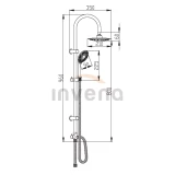 Dušas maisītājs ar dušas komplektu FRESCO PLUS, hroms