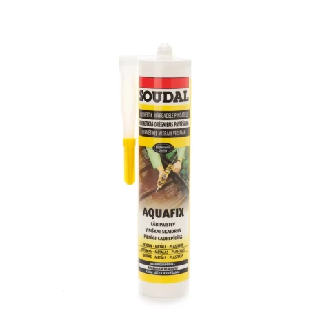 Soudal AQUAFIX clear 280ml Hermētiķis mitrām virsmām caurspīdīgs