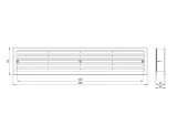 door grille plastic, 450x92mm