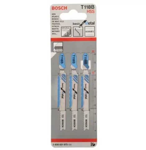 Figūrzāģa asmeņi T 118 B 3gab, BOSCH 2608631673