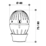 Giacomini radiatora komplekts  leņķa 1/2 , R470FX003