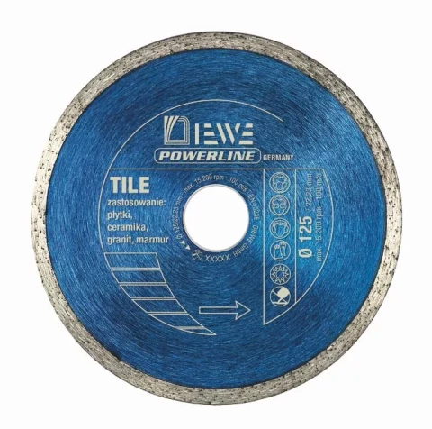 Dimanta ripa flīzēm DIEWE power line 125/22.23