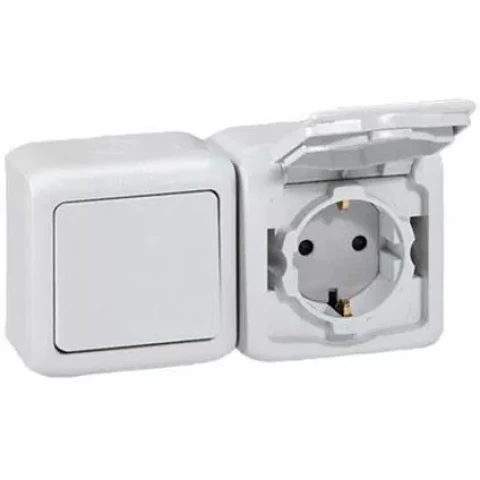 Legrand 782374 - 2 x 2P+E German std socket outlet Forix -surface mounting - 16 A - 250 V~ -white