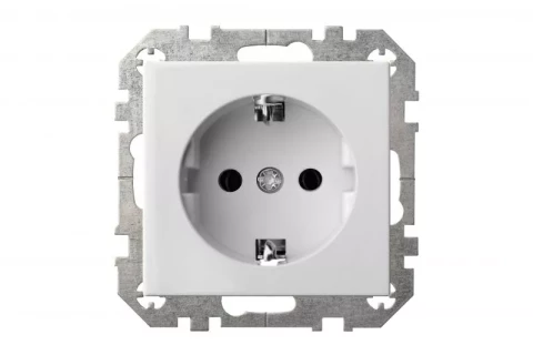 LIREGUS EPSILON white  socket with side earth without frame