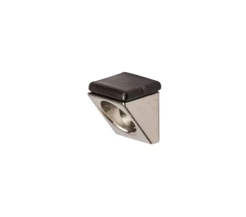 Glass shelf support, nickel-plated