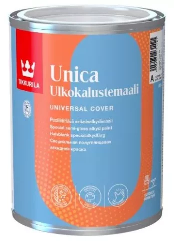 Tikkurila UNICA A 0.9L Alkīda krāsa kokam/metālam