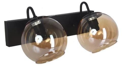 Sienas lampa KURT 2x40W E14melna