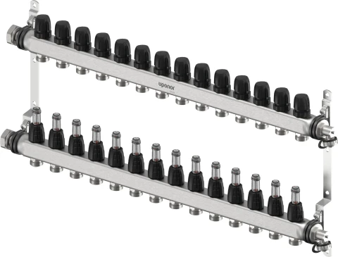 Uponor Vario S manifold with flow meters FM, 14XG3/4", 1140845