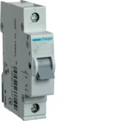 Automātiskais drošinātājs HAGER 1P C 25A 6kA MC125A