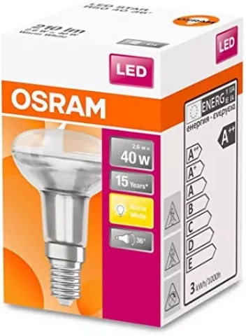 Reflektrospuldze OSRAM LED 2.6W 210lm 2700K E14 LEDSTAR R50 40