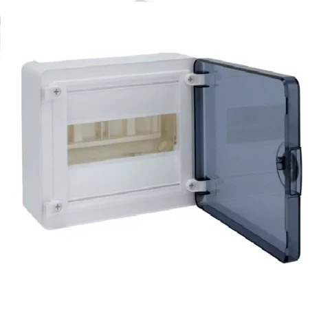 Modular box HAGER GOLF above the wall mounting transparent doors 1 line by 8 modules size 184x210x99  мм