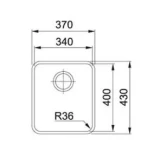 FRANKE ANX 110-34 ATON 37x43 cm