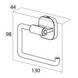 RAMOS tualetes papīra turētājs bez pārsega hroms