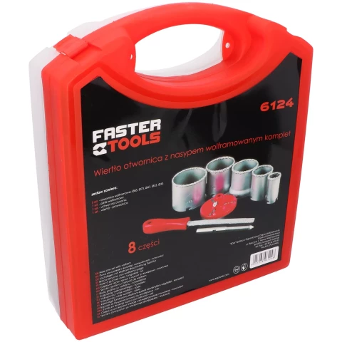 FASTER TOOLS Кольцевая коронка с вольфрамовым напылением 8ч.