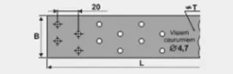 Lente Perforētā montāžai  40x2.00mm x20m Zn