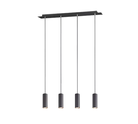 Griestu lampa TRIO Marley 4XGU10 max35W melna 312400432