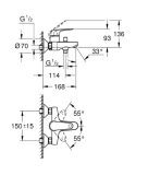 GROHE Смеситель для ванны Swift, хром, 24335001
