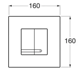 Gustavsberg poga Delos Dou XS iebūvējamajam rāmim hroms, GB1921102053 Gustavsberg