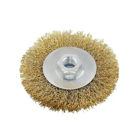 FASTER TOOLS Щетка дисковая латунная - резьба M14 80 x 20mm