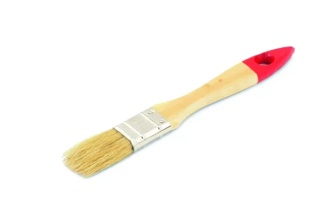 Ota plakana 25mm 5 biezums gaiši sari lakots koka kāts