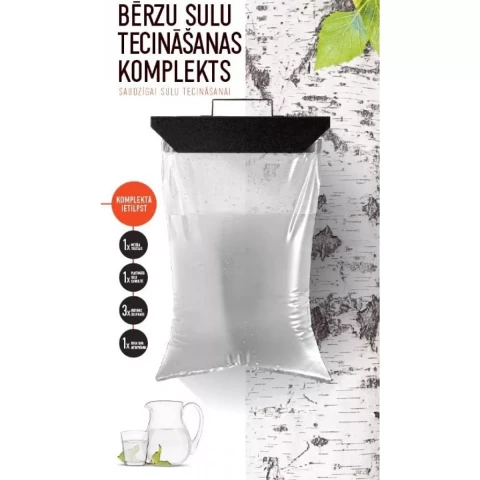 Bērzu sulas tecināšanas kompl.met.turētājs,2 tapas,3 maisi.