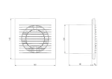 Ventilators E-EXTRA, D125mm ar taimeri