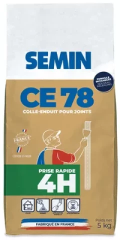 Semin CE78 RAPIDE 4h 5kg White fine powder putty for plastering plasterboard joints with tape 41