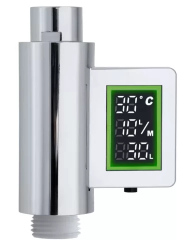 Water meter for temperature and flow measurement, Duschy 920-91