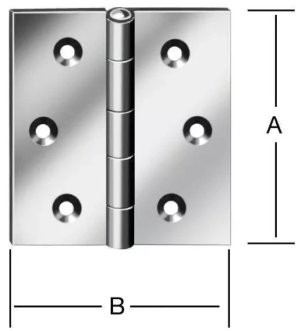 French case hinges 100x100 mm Steel / ZN