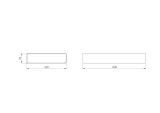 flat duct plastic, 220x55mm, 1.5m