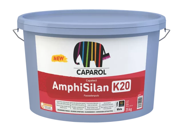 Caparol Capatec Amphisilan-Fassadenputz K20 2mm B1 25kg Silikona sveķu bāzes dekoratīvais apmetums