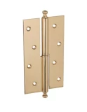 Brass hinge 100x75x2,3 mm, right, brass
