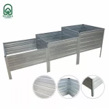 Paaugstinātā dārza dobe trepjveida, cinkota, 225x75 cm, h-50-40-30 cm