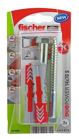 FISCHER Universālas divkomp.tapas 14x70 S 2gab 61-53009B