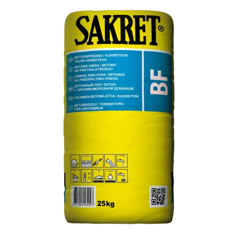 Sakret BF, 25kg, Concrete for laying floors / concrete with antifreeze additive