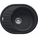 FRANKE virtuves izlietne ROG 611-62 620x500mm Fragranīta Onyx ar manual ventili 114.0316.526