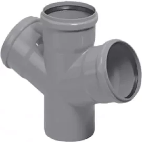 Iekšējās kanalizācijas krustenis redukcijas 110/110/50/50 45'