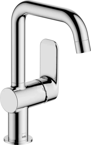 ORAS LINEA washbasin mixer with C-shaped swivel spout, chrome, 1611FN