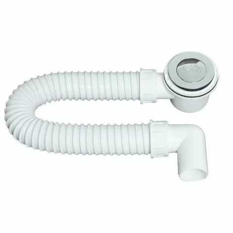 Shower siphons for tray 40/50mm, Click-Clack, corrugated caur. 48013