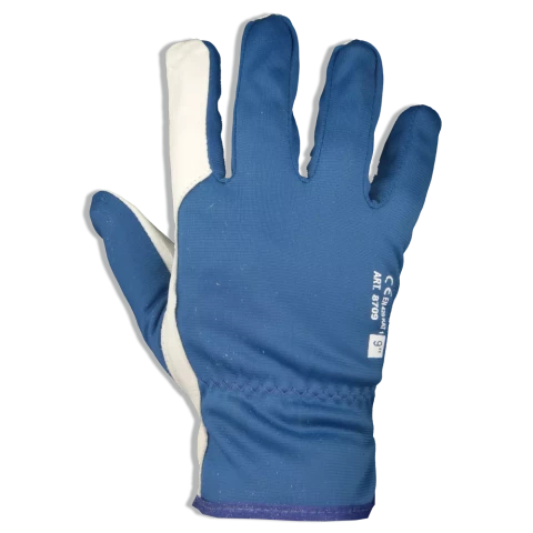 Ādas, tekstila cimdi 9/L WORTEX