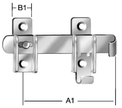 Aizbīdnis drošības 120x27mm ar āķi