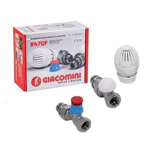 Комплект термостатический Giacomini 1/2"- угол осевой (R470FX023)
