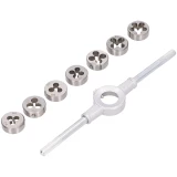DRAUMET Threading dies set with wrench 8 pcs. M3-M12